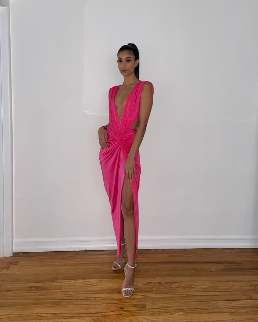 Hot Pink Intermix Dress - Image 3