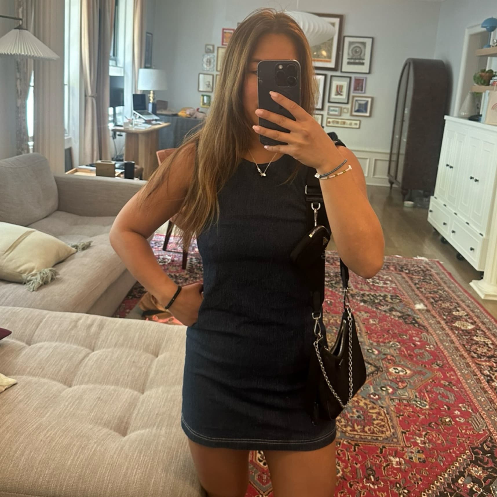 Denim Mini Dress - Image 2