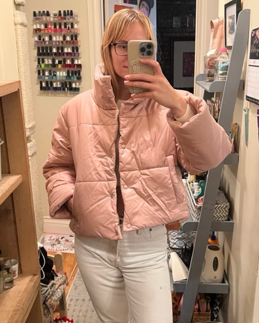 CAMI NYC faux Leather Quilted Puffer - Image 6