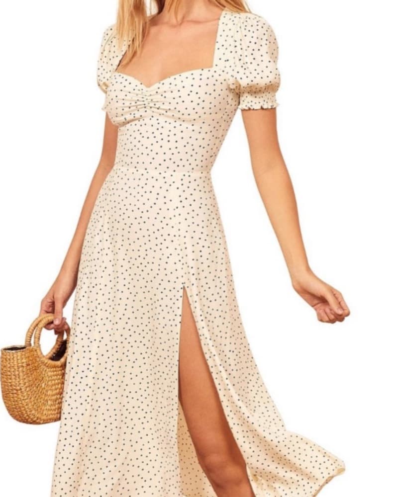 Reformation Lacey Dress Polka Dot - Image 1
