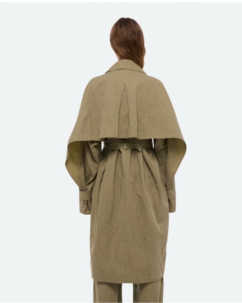 Helmut Lang Caped Trench Coat - Image 1