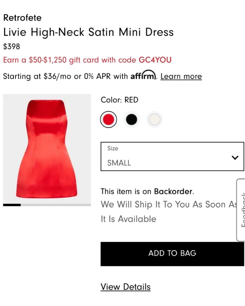 Retrofete Livie red dress small - Image 2