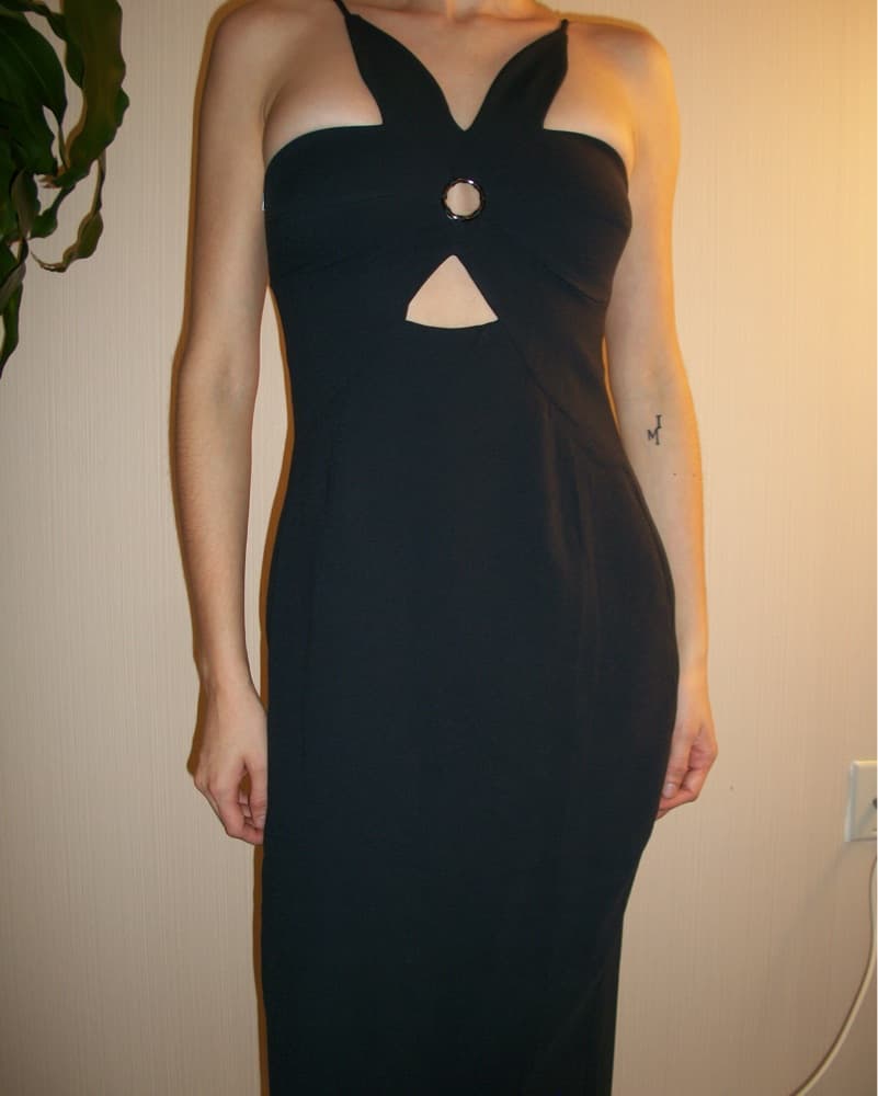 Black Cutout ‘Torn by Ronny Kobo’ Dress - Image 3