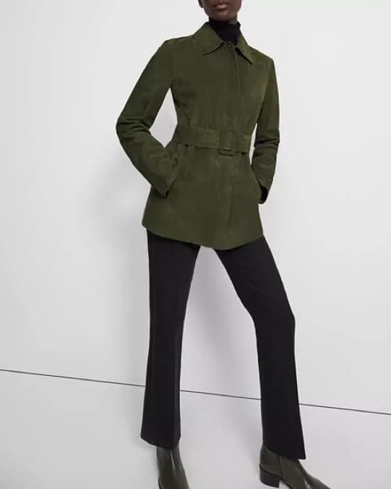 Theory genuine Seude Dark Green Jacket   - Image 3