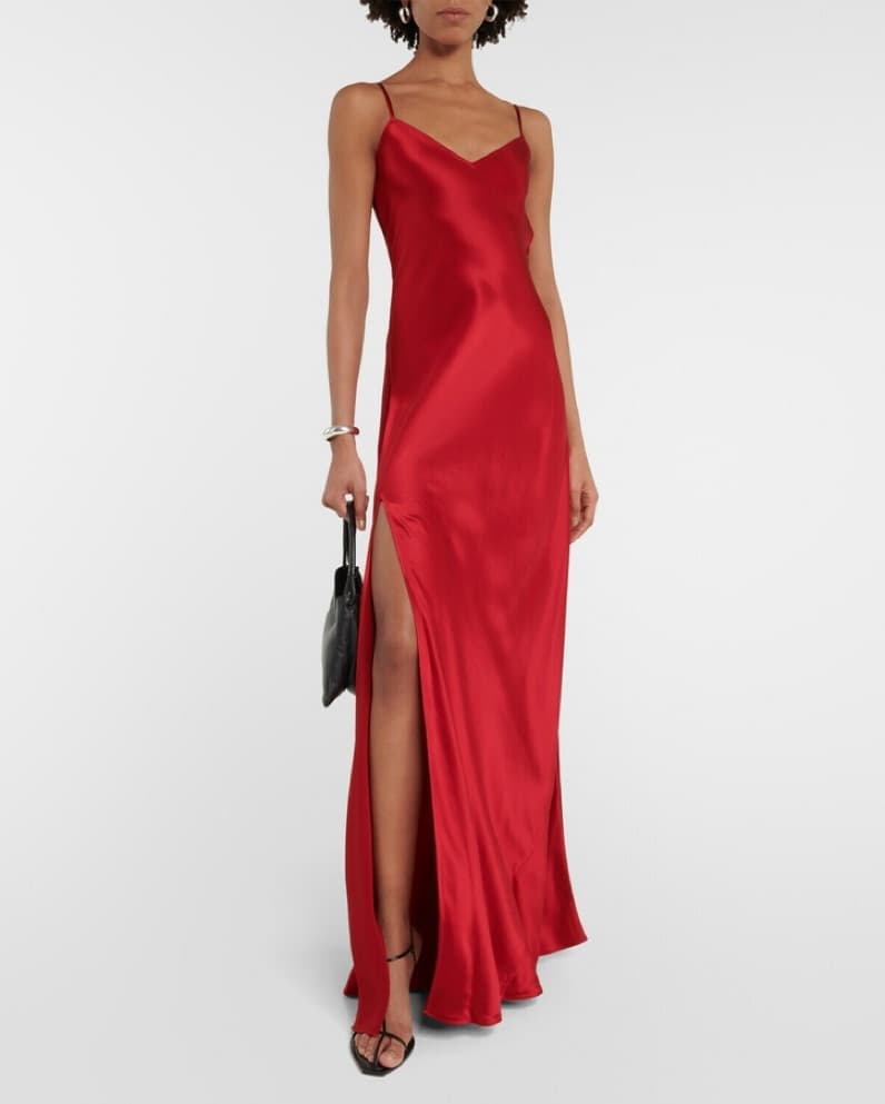 Red Maxi Slip Dress Staud - Image 2