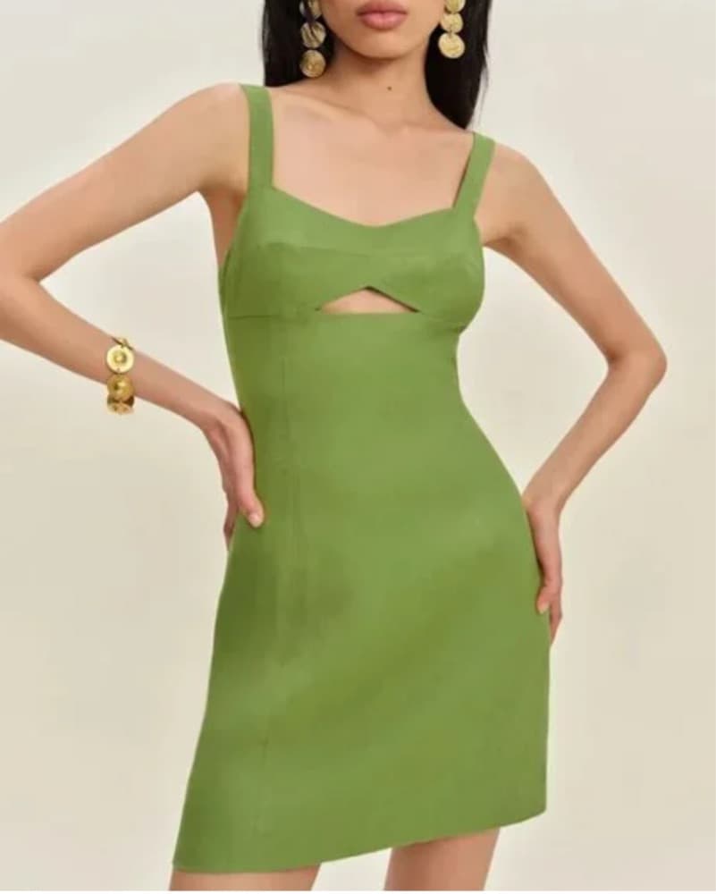 Reformation Belma Linen Mini Dress   - Image 1
