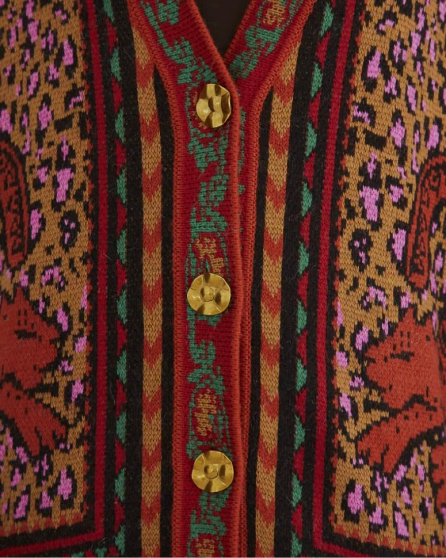 Farm Rio Mixed Tapestry Patterned Cardi - Image 5