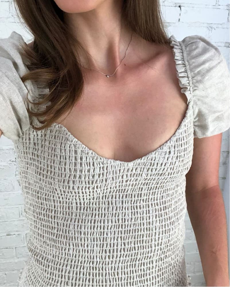 Reformation Smocked Puff Sleeve Top - Image 2