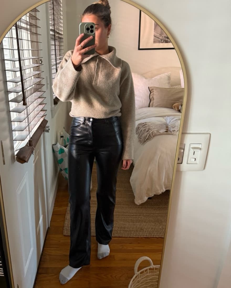 Anine Bing Roy Leather Pants - Image 3