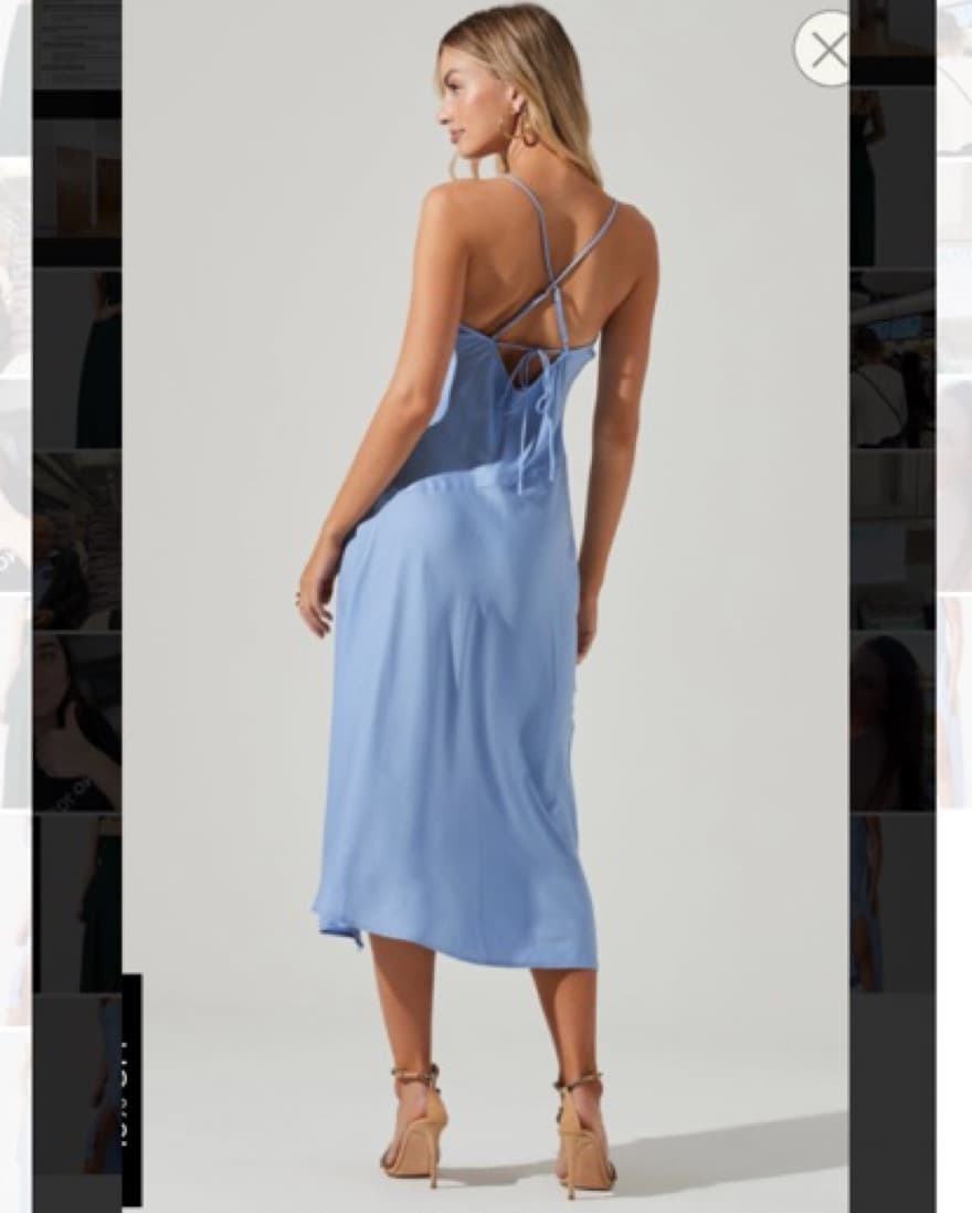 Periwinkle Blue Gaia Midi Dress - Image 3