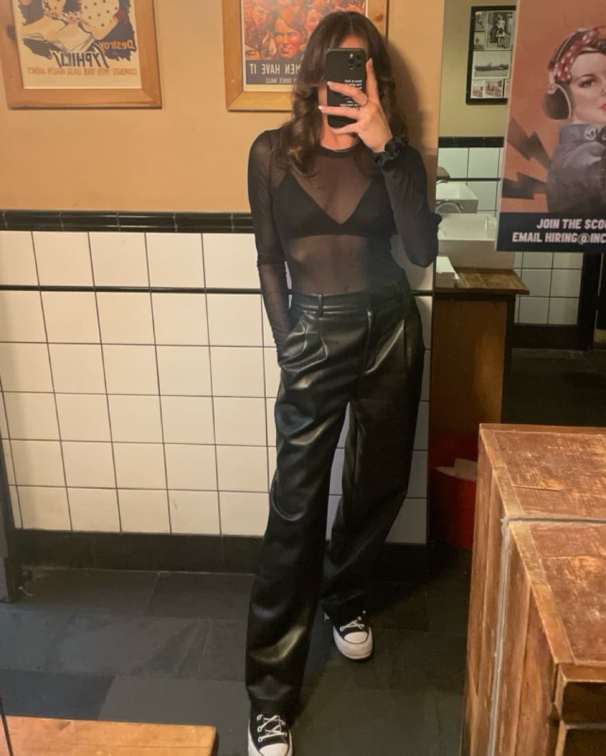 Mesh Mock Neck Bodysuit  - Image 2
