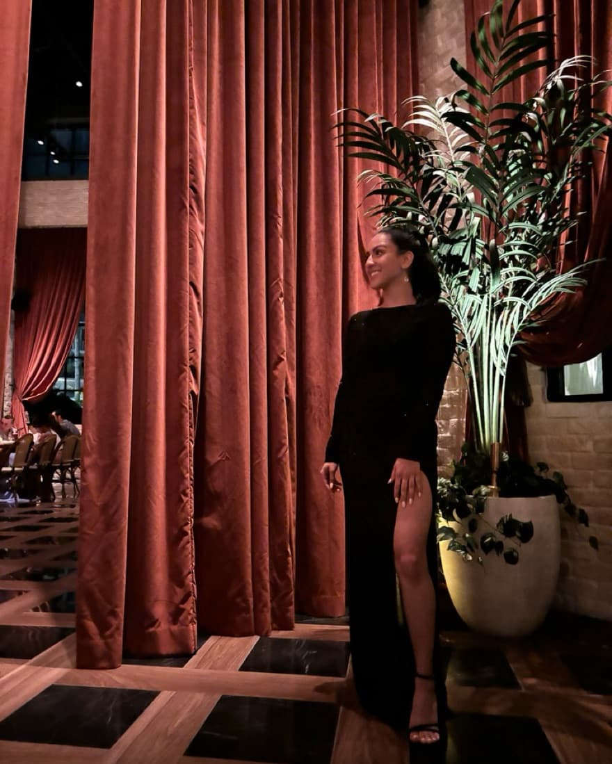 Maxi Sequence Sheer Dress With Slit - Image 5