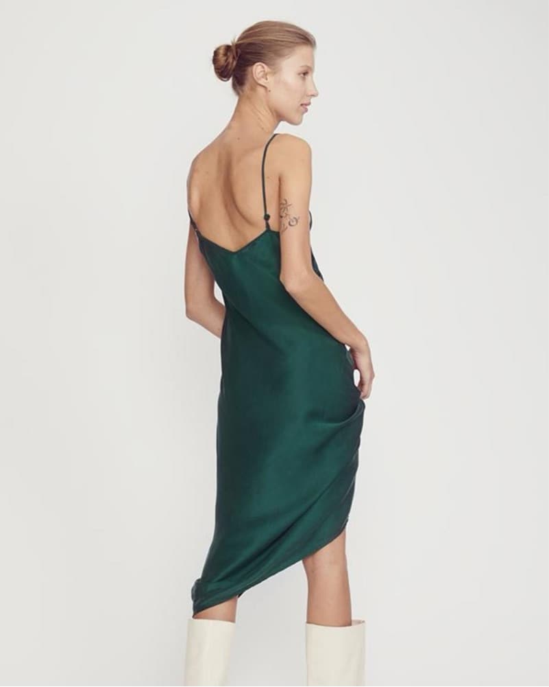 90S SLIP DRESS EMERALD - Image 3