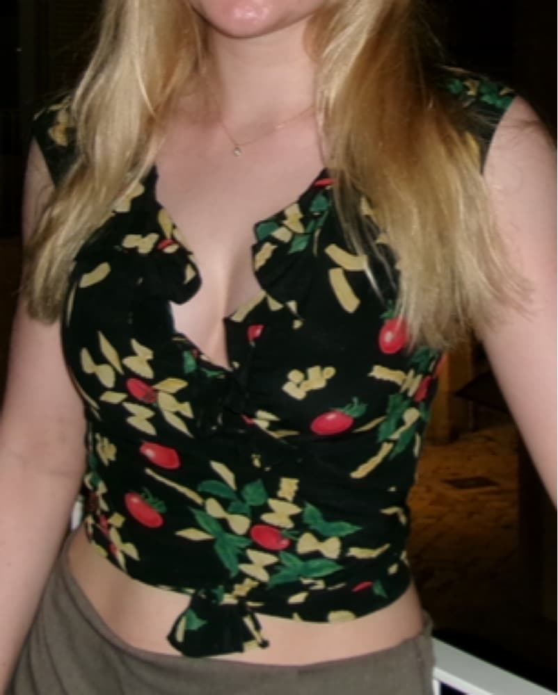 Vintage Moschino Cropped Pasta Top - Image 1