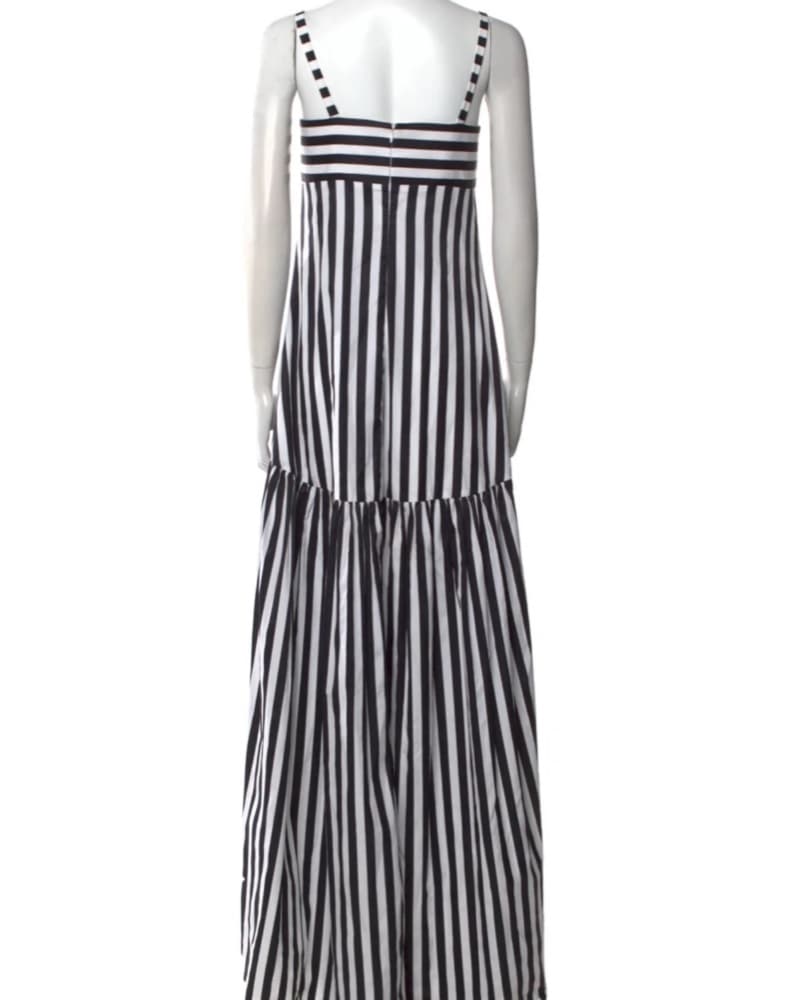 Caroline Constas Stripe Drop Waist Dress - Image 3