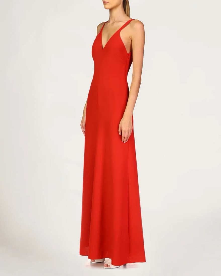 HALSTON -GINGER HALTER GOWN- Red- 2 - Image 4