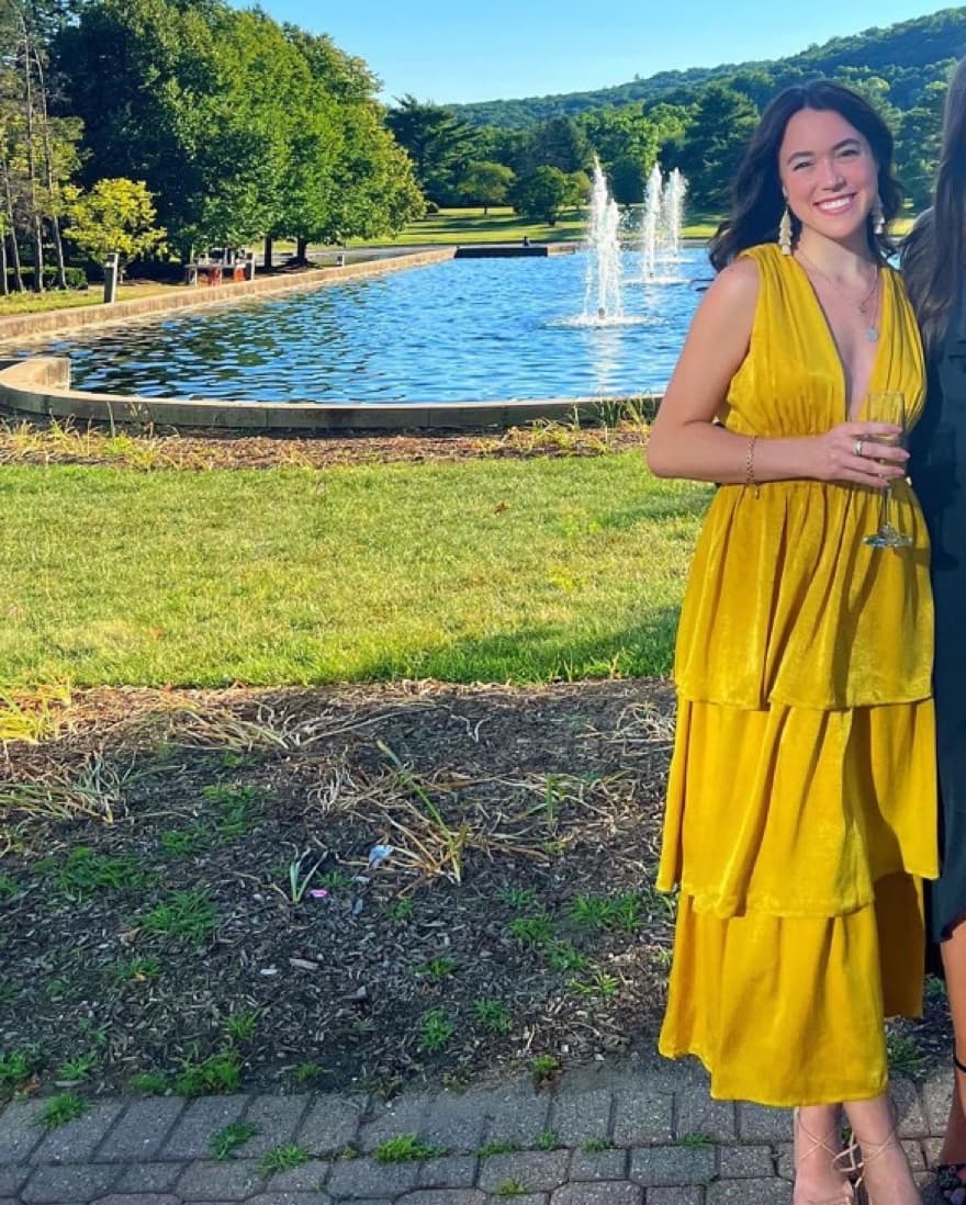 Yellow Wedding Guest Dress - Image 2