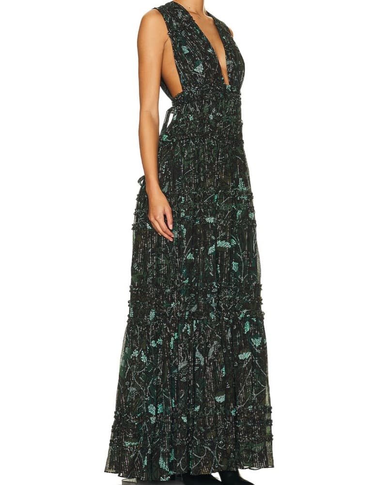 Ulla Johnson Fiona Gown Rainforest  - Image 2