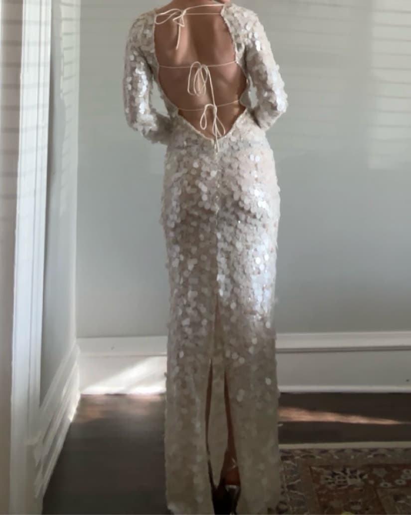 New Arrivals White Sequin Party Dress - Image 3
