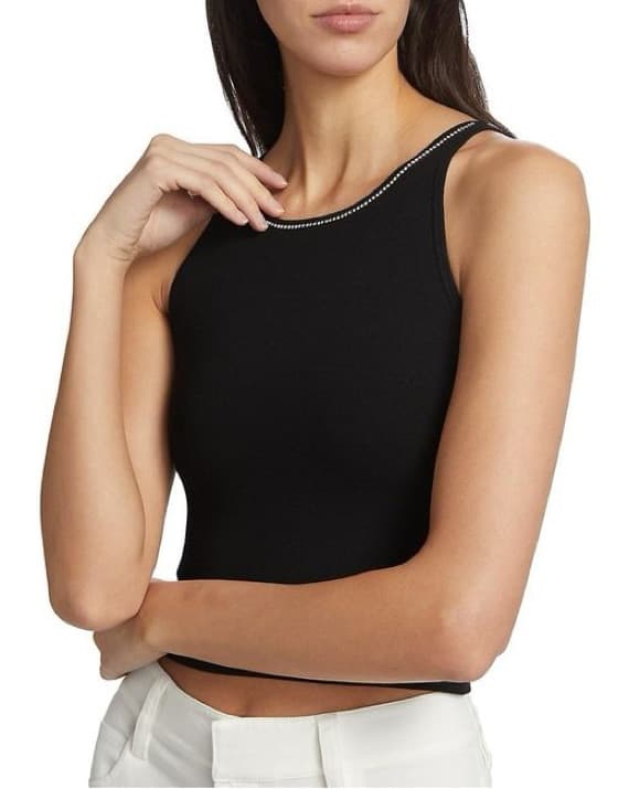 Alice and Olivia Black Heart Cut Out Top - Image 3