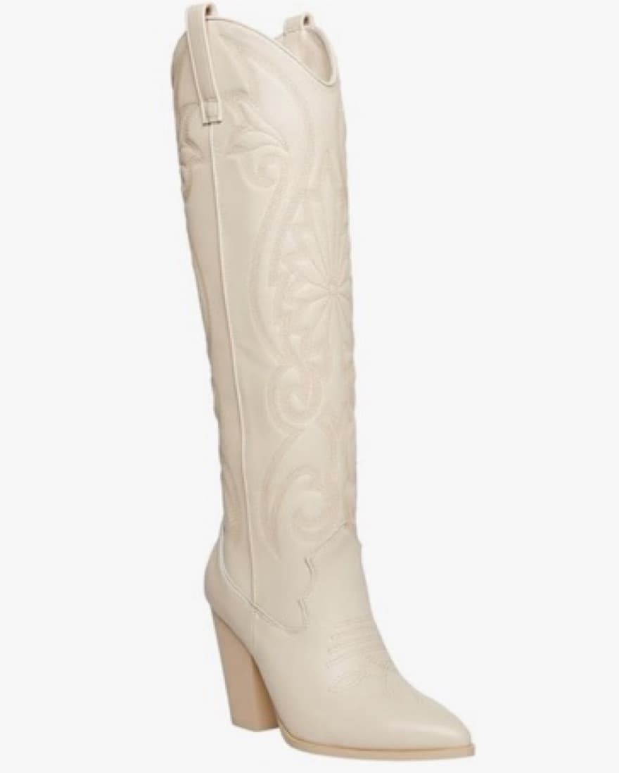 Steve Madden White Western Boots - Image 1