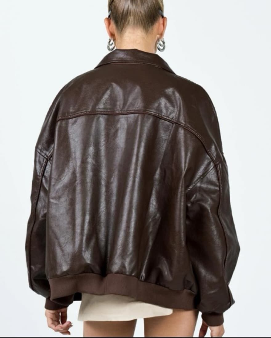Leather Jacket with Embellished Detail - Image 2