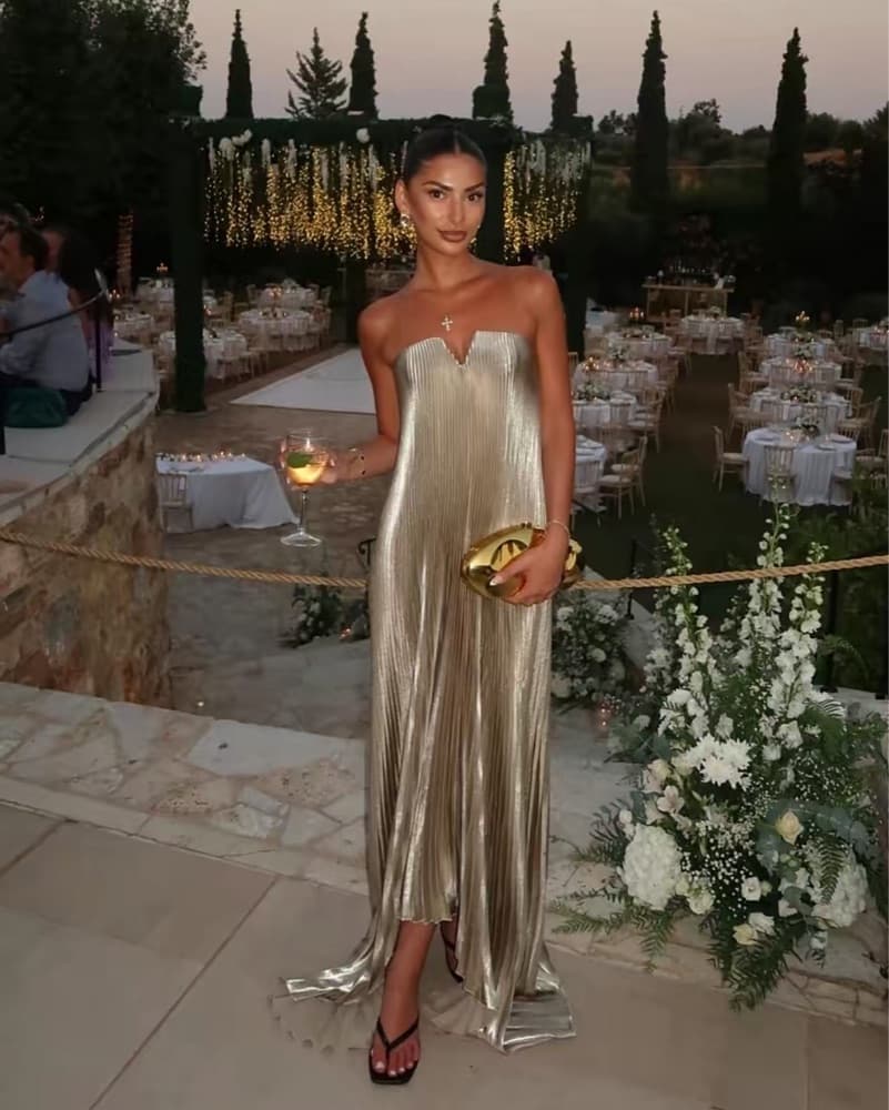 Lidee Black Tie Gown - Gold Shimmer  - Image 3