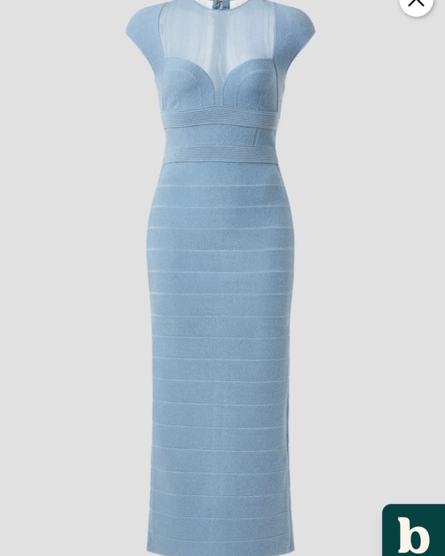 Herve Leger Sheer Bustier Gown - Image 2