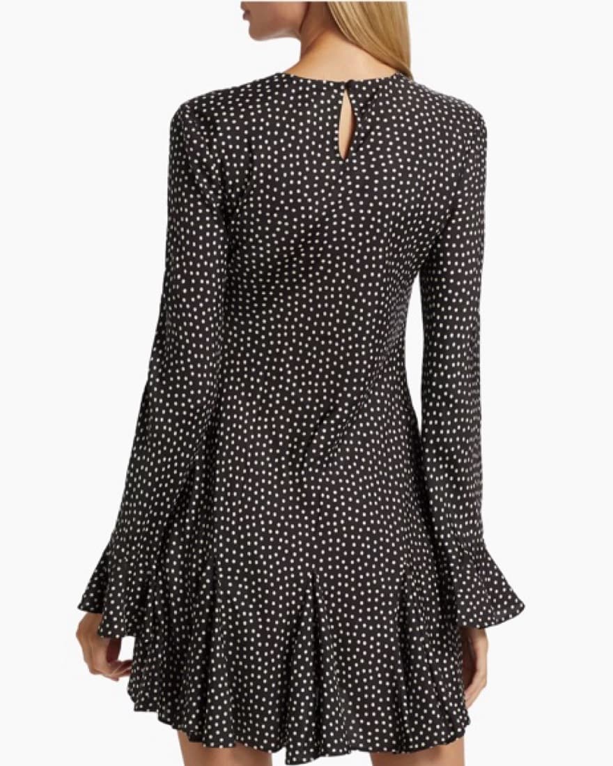 Doen B/W Polka Dot Mini Dress - Image 4