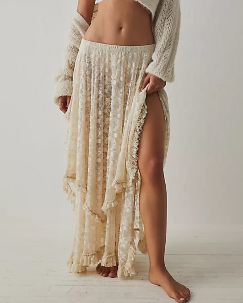 French Courtship Half Slip In Cream - Image 1