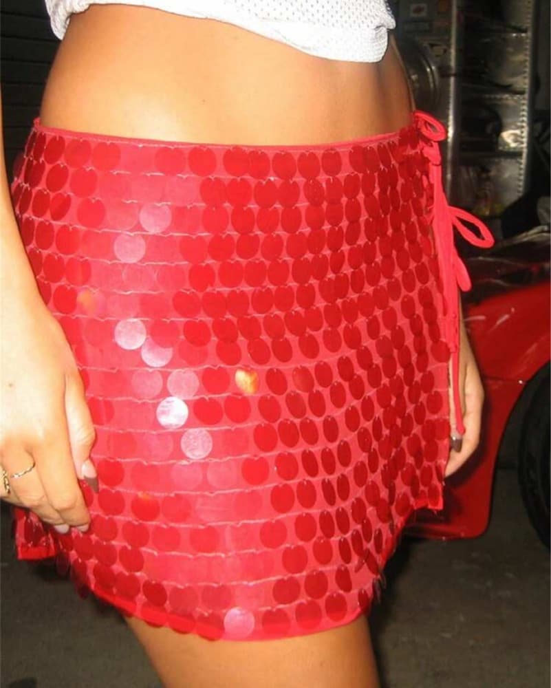 Red Sequin Skirt - Image 2