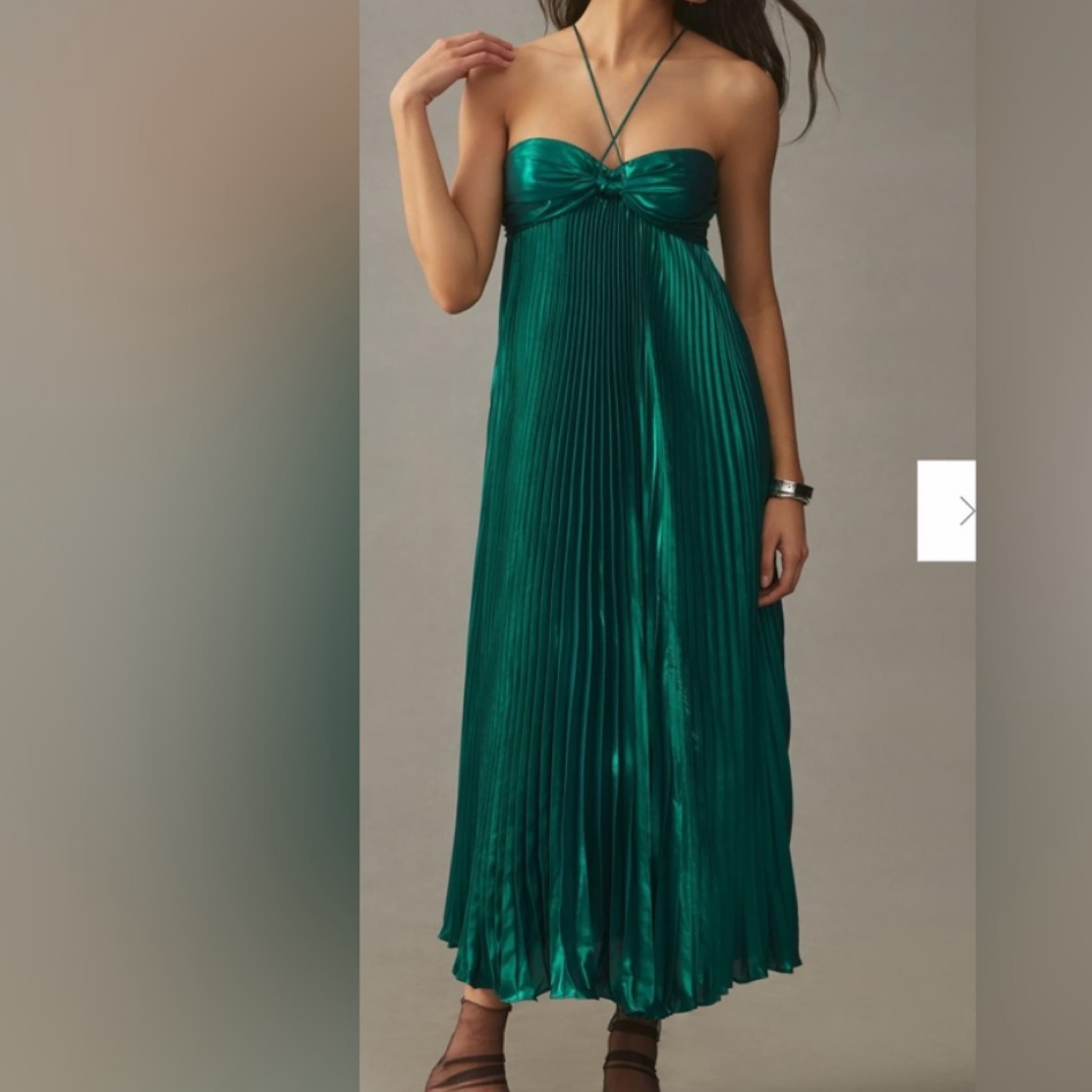 Green Midi Holiday Dress - Image 1
