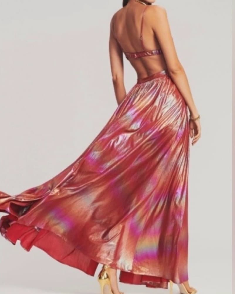 Vibrant Metallic Maxi Dress - Image 2