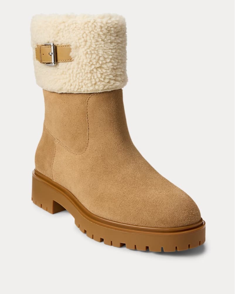 Lauren Ralph Lauren Suede/Shearling Boot - Image 2