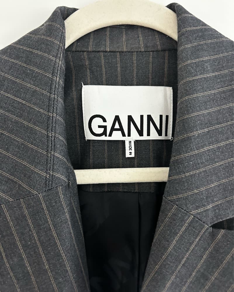 Ganni Striped Belt Blazer - Image 4