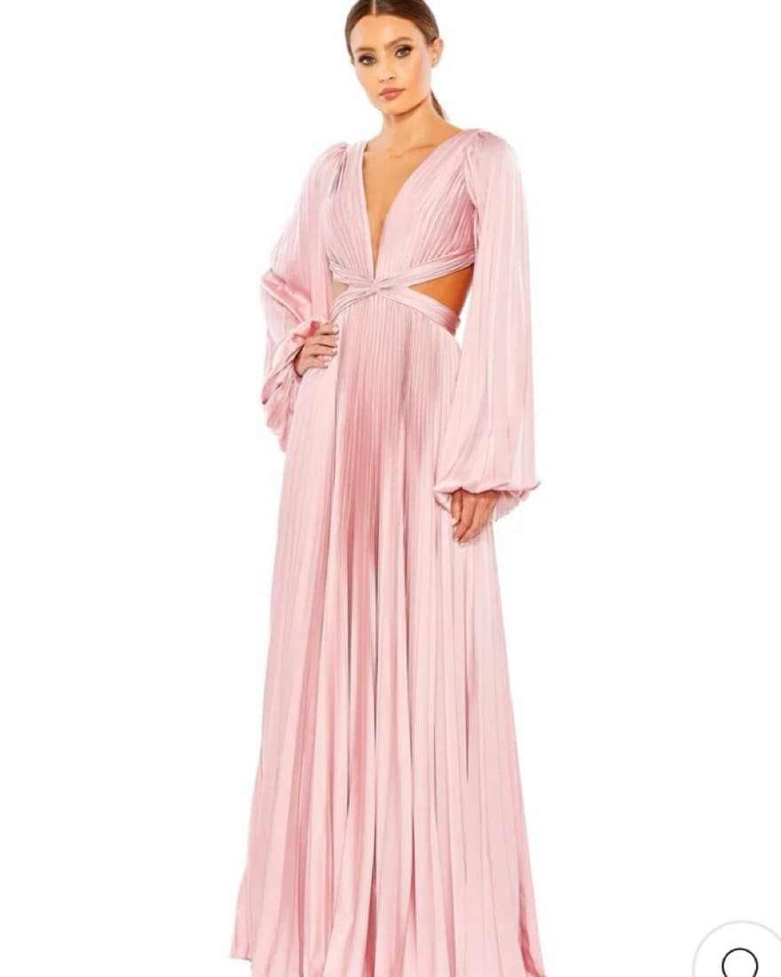 Pink Long Sleeve Mac duggal Dress  - Image 1