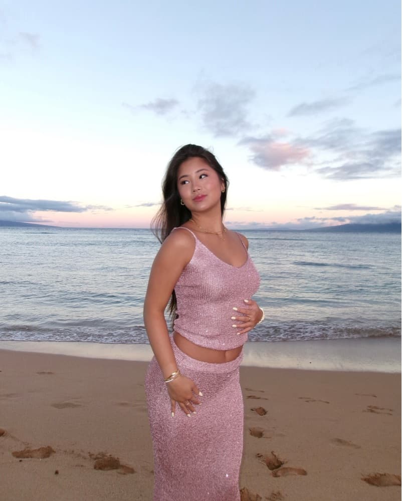 Pink Sequined Knit Set - Image 1