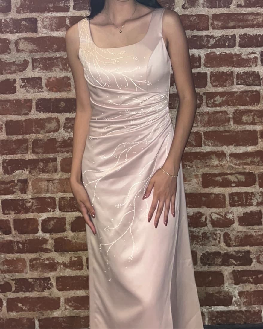 Vintage Crystal-Embroidered Gown - Image 1
