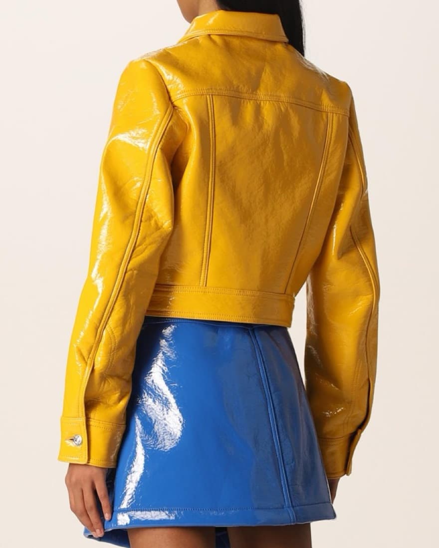 Diesel Cropped Vinyl In Yellow - Image 2