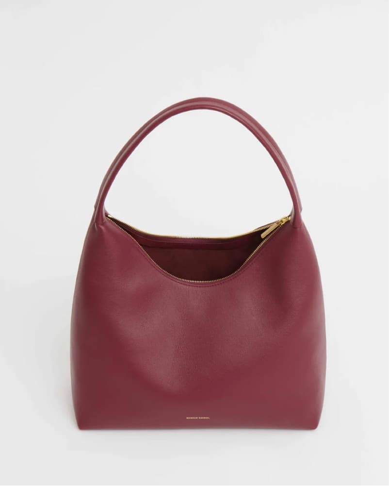 Mansur Gavriel Deep Red Leather Hobo Bag - Image 2