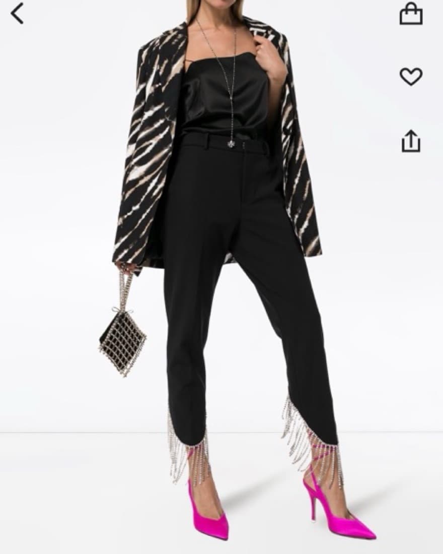 AREA high waist embelished trousers  - Image 4