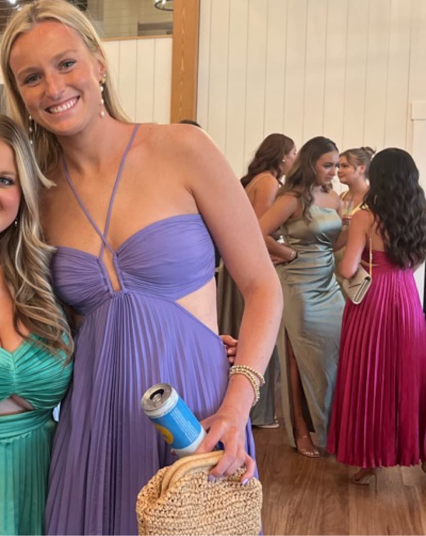 ALC Purple Pleated Dress - Image 1