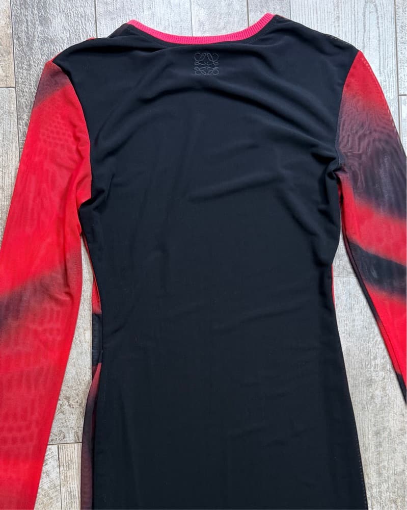 Loewe Red Body Print Dress - Image 3
