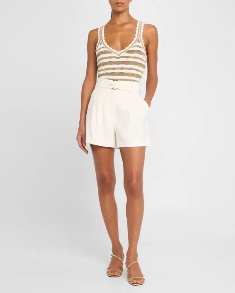 Veronica Beard Piper Belted Shorts - Image 2