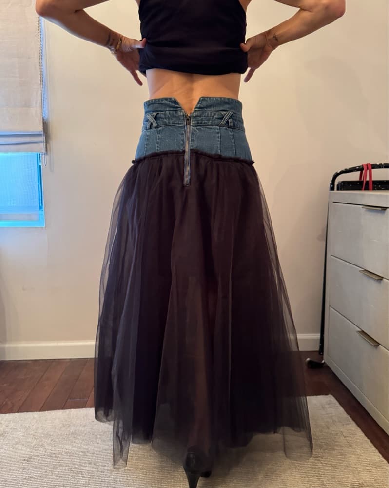 Pilcro Tulle & Denim Skirt!  - Image 3