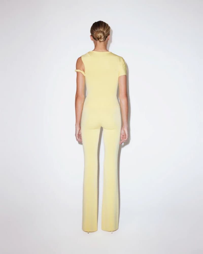 Khy Sueded Stretch Twisted Top In Yellow - Image 5