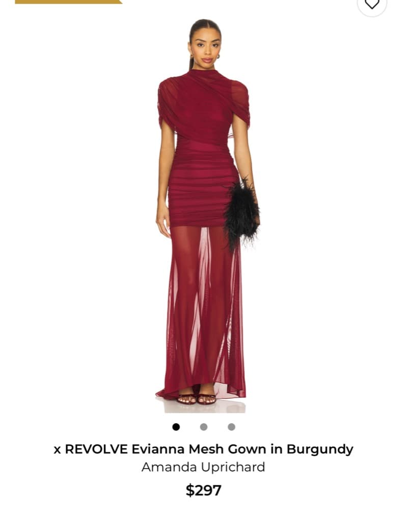 Elegant Crimson Dress - Image 3