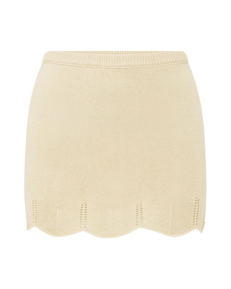 With Jean Camille Mini Skirt In Beige - Image 4