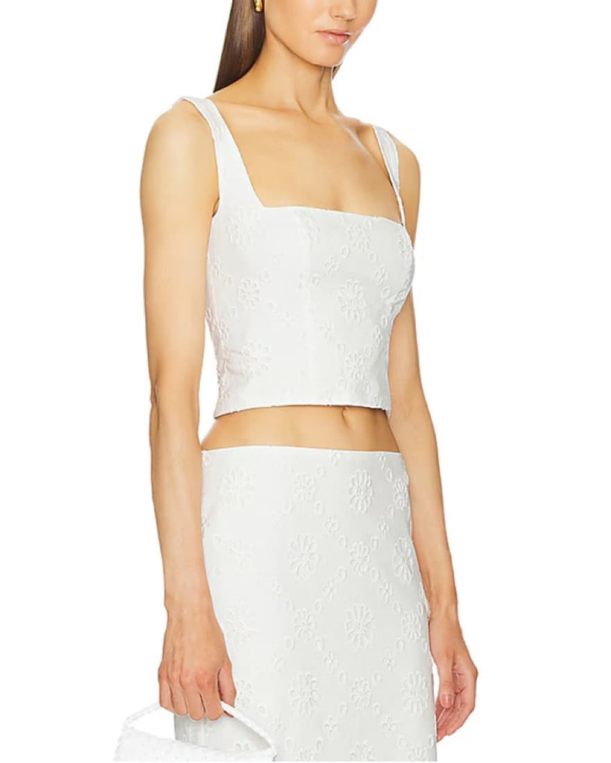 Helsa Eyelet Top & Midi Skirt Set - Image 2