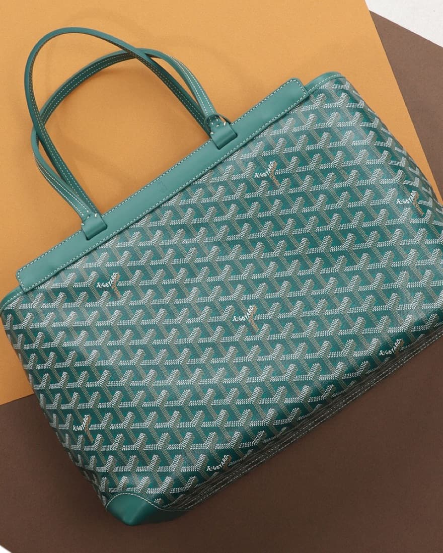 Green Goyard Bellechase Tote - Image 1